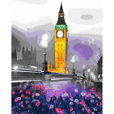 Картина за номерами "Барвистий Біг Бен" 40х50 см GX3285