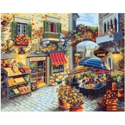 Картина за номерами "Затишний дворик" 40х50 см GX8519