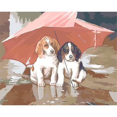 Картина за номерами "Під парасолькою" тм Лавка Чудес 40 x 50 см у коробці LC20131