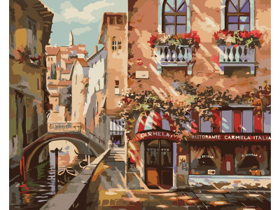 Картина за номерами "Венеціанське кафе" ТМ Лавка Чудес 40 x 50 см LC30079