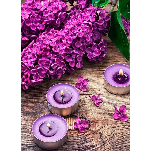 Картина за номерами "Бузок і свічки" тм Лавка Чудес 40 x 50 см у коробці LC40063