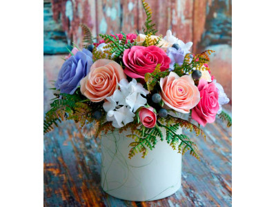 Картина за номерами "Троянди в кашпо" тм Лавка Чудес 40 x 50 см у коробці LC40081