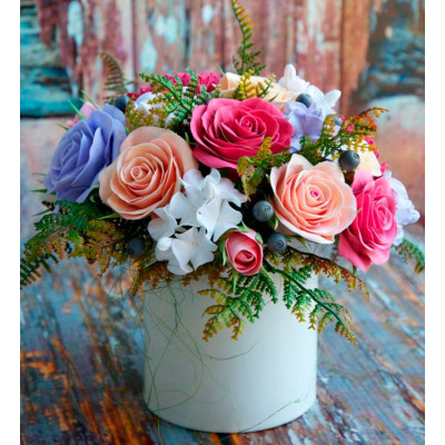 Картина за номерами "Троянди в кашпо" тм Лавка Чудес 40 x 50 см у коробці LC40081