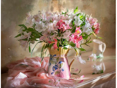 Картина за номерами квіти "Прекрасні альстромерії" LC40076