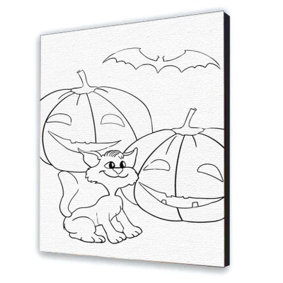 Картина за номерами "Гарбуз та котик" 25х30 см 15508-AC