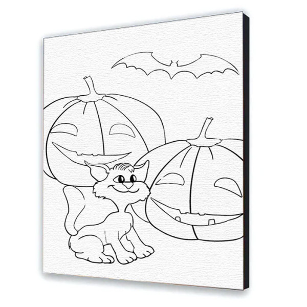 Картина за номерами "Гарбуз та котик" 25х30 см 15508-AC