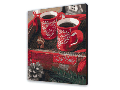 Картина за номерами "Різдвяна кава" 40*50 см 12133-AC