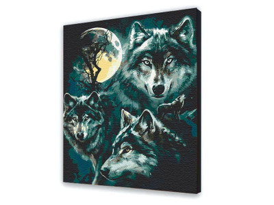 Картина за номерами "Сімя вовків" 40х50 см 11640-AC