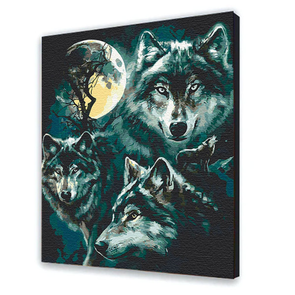 Картина за номерами "Сім'я вовків" 40х50 см 11640-AC