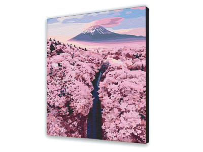 Картина за номерами "Фудзіяма у сакурі" 40*50 см 10576-AC