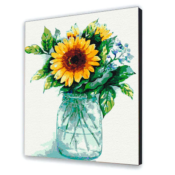 Картина за номерами з лаком ArtCraft "Сонячна квітка" 40*50 см 13136-AC