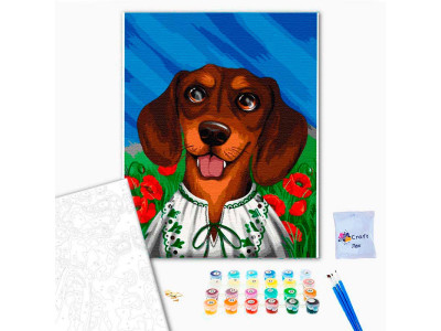 Картина за номерами "Вухастий патріот" 40*50 см без підрамника Авторська 11523-ACNF