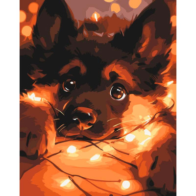 Картина за номерами "Мрійливе цуценя" ArtCraft 40*50 см 11585-AC