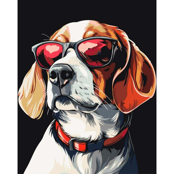 Картина за номерами "Стильний пес" Artcraft 40*50 см 11579-AC