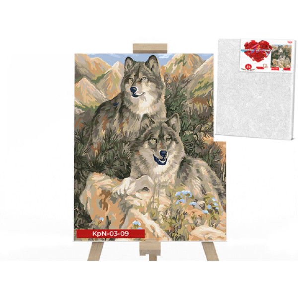 Картина за номерами "Вовки" 30x40 см KpNe-03-09
