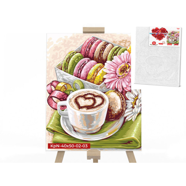 Картина за номерами Ранкова кава 40x50 см KpNe-40х50-02-03