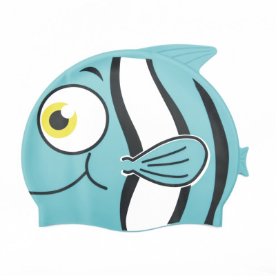 Шапочка для плавания 26025 в форме рыбки(Blue)