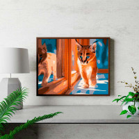 Картина за номерами Домашної рись Strateg 40х50 см DY185