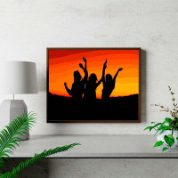 Картина за номерами Зустріч подружок Strateg 40х50 см DY079