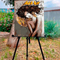 Картина за номерами Дівчина з птахами Strateg 40х50 см GS1434