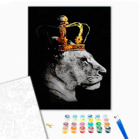 Картина за номерами Королева-левиця Strateg 40х50 см GS1442