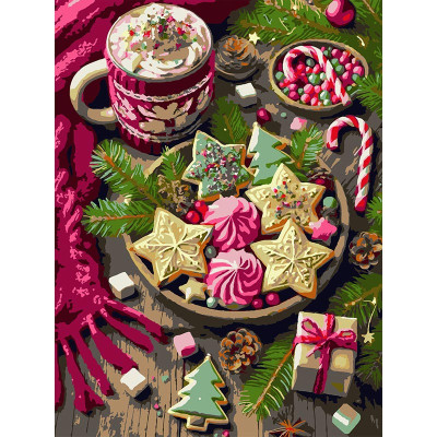Картина за номерами Stateg Різдвяні смаколики 30х40 см SS1236
