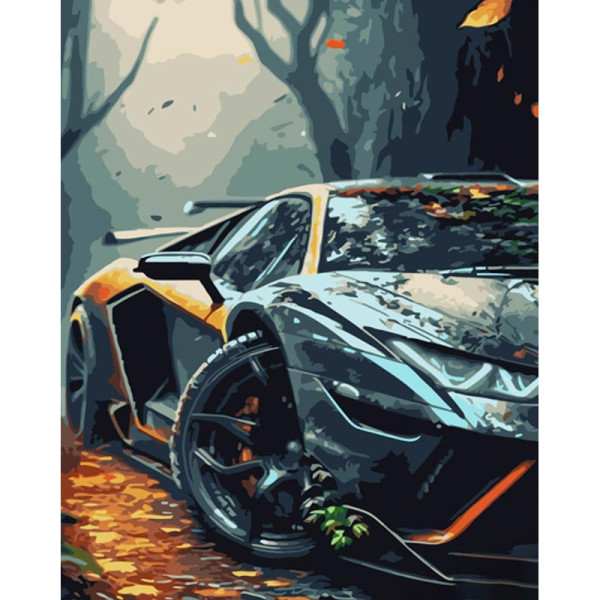 Картина за номерами Stateg Спортивна машина 40х50 см GS1345