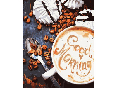 Картина за номерами Stateg "Кава. Good Morning" 40х50 см VA-1143 Картина за номерами Stateg "Кава. Good Morning" 40х50 см VA-1143