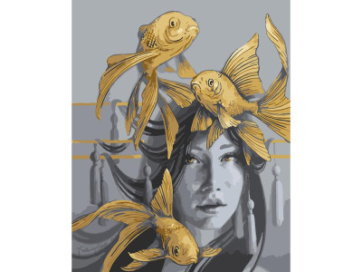 Картина за номерами Stateg SY6027 "Золоті рибки" 40х50 см SY6027