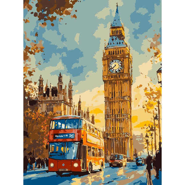 Картина за номерами Strateg Лондонський вечір 30Х40 см SS-1285