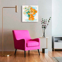 Картина за номерами "Ведмежа з квітами" 30х30 см 15529-AC