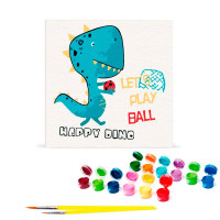 Картина за номерами "Щасливий динозаврик" 30*30 см 15007-AC Картина за номерами "Щасливий динозаврик" 30*30 см 15007-AC