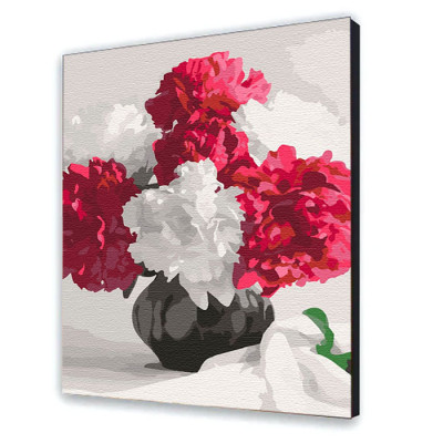 Картина за номерами з лаком ArtCraft квіти "Букет півоній" 30*40 см 13032-AC