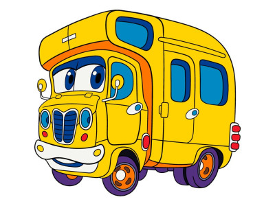 Авторська дитяча картина за номерами "Фургончик" 25*30 см 15070-AC