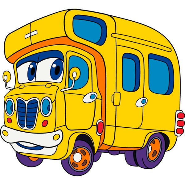 Авторська дитяча картина за номерами "Фургончик" 25*30 см 15070-AC