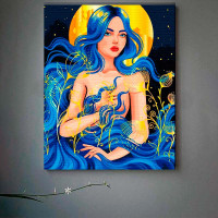 Картина за номерами "Танок ночі" з металізованими фарбами 40*50 см Авторськ 10128-AC