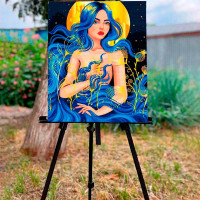 Картина за номерами "Танок ночі" з металізованими фарбами 40*50 см Авторськ 10128-AC