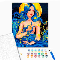 Картина за номерами "Танок ночі" з металізованими фарбами 40*50 см Авторськ 10128-AC