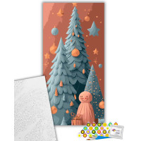 Картина за номерами "Казкові ялинки" ArtCraft 40*80 см 16508-AC