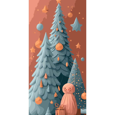 Картина за номерами "Казкові ялинки" ArtCraft 40*80 см 16508-AC