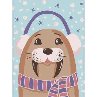 Картина за номерами ArtCraft "Щасливий моржик" 30*40 см 15585-AC Картина за номерами ArtCraft "Щасливий моржик" 30*40 см 15585-AC