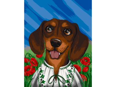 Картина за номерами Artcraft "Вухатий патріот" 40*50 см 11523-AC