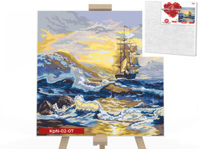 Картина за номерами Danko Toys "Шторм" 40x40см KpNe-02-07 Картина за номерами Danko Toys "Шторм" 40x40см KpNe-02-07