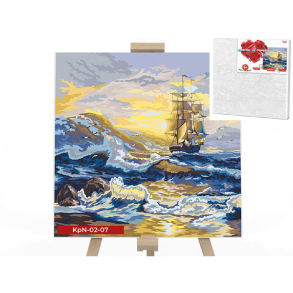 Картина за номерами Danko Toys "Шторм" 40x40см KpNe-02-07 Картина за номерами Danko Toys "Шторм" 40x40см KpNe-02-07