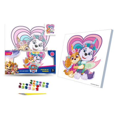 Каритна за номерами qbee "Щенячий патруль: Скай і Еверест" 30х30 см QB913-008