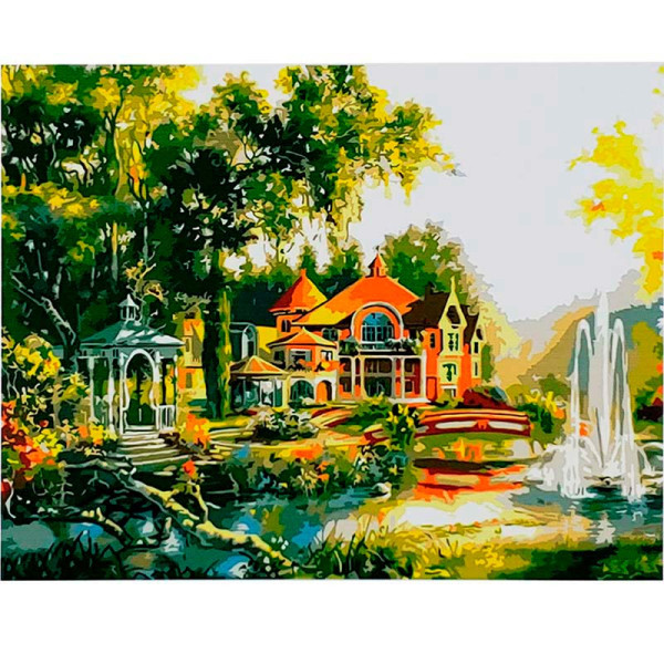 Картина по номерах Альтанка біля помістя Strateg 40х50 см GS040