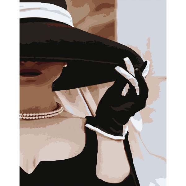 Картина по номерах По краях капелюха Strateg 40х50 см DY243