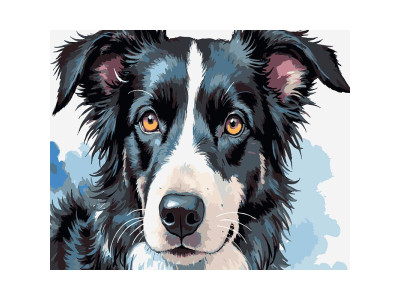 Картина за номерами Strateg Собачий портрет 40x50 см VG038