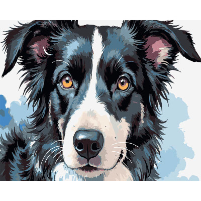 Картина за номерами Strateg Собачий портрет 40x50 см VG038