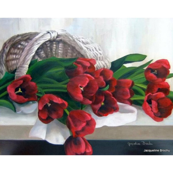 Картина за номерами Тюльпани в кошику 40*50 КНО2064